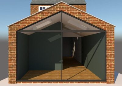 rear view of extension concept